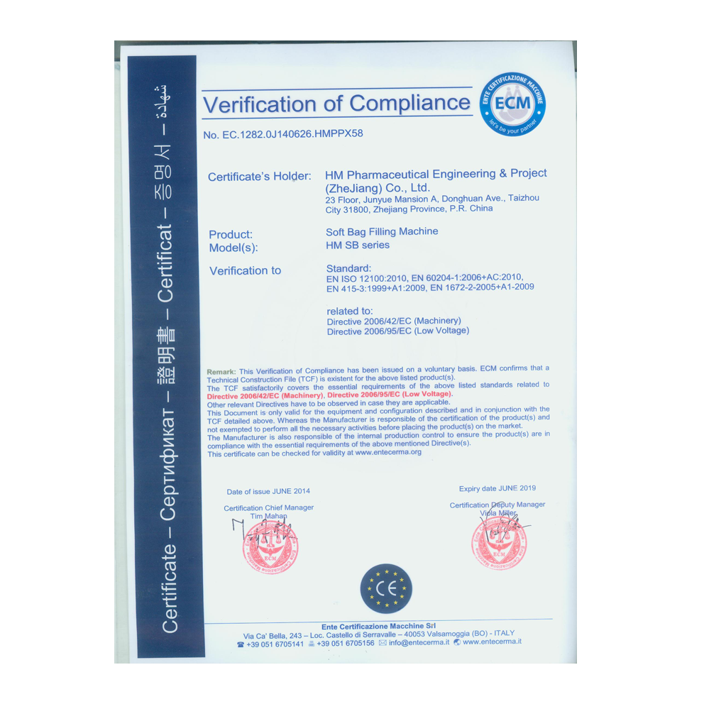 European CE Certificates